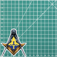 Durham Masonic Stickers Square & Compass Union Vinyl Decals redplume