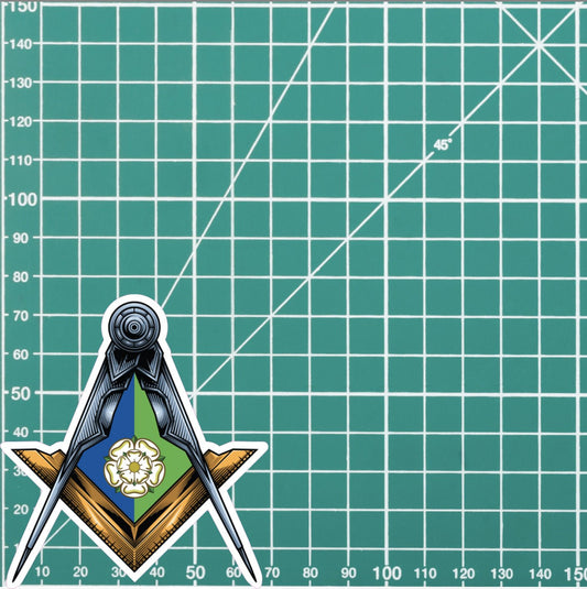 East Riding of Yorkshire Masonic Stickers Square & Compass Union Vinyl Decals redplume
