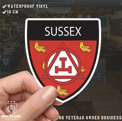 East Sussex Masonic Holy Royal Arch Shield Sticker redplume