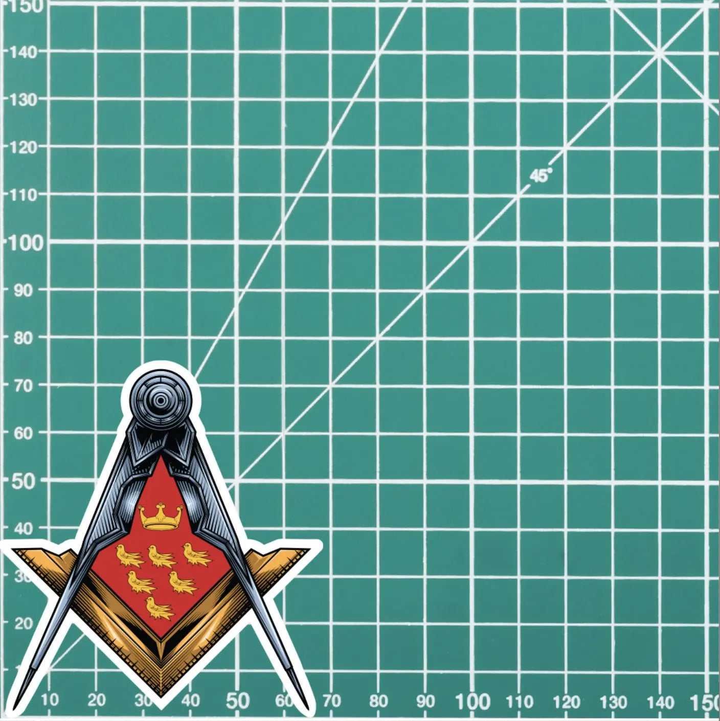 East Sussex Masonic Stickers Square & Compass Union Vinyl Decal redplume