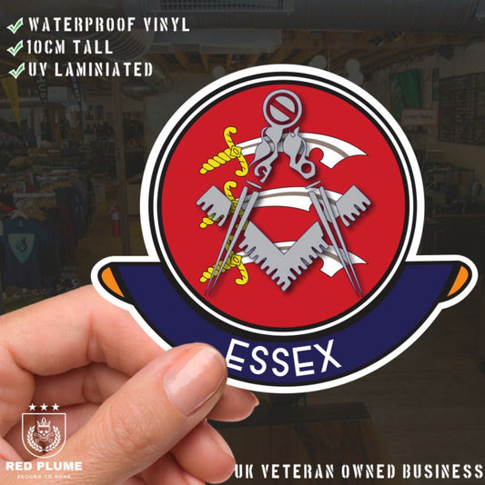 Essex Masonic Car Sticker | UV Laminated redplume