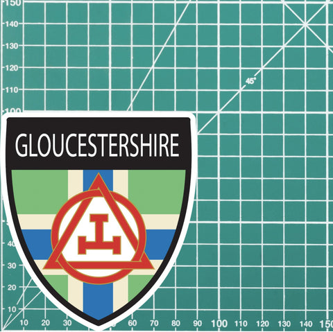 Gloucestershire Masonic Holy Royal Arch Shield Sticker redplume