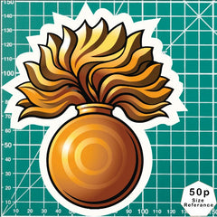 Grenadier Guards Cap Badge Waterproof Vinyl Stickers - Official MoD Reseller redplume