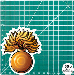 Grenadier Guards Cap Badge Waterproof Vinyl Stickers - Official MoD Reseller redplume
