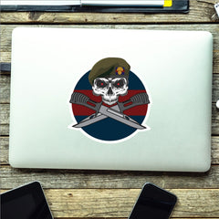 Grenadier Guards Car Decal - Stylish Skull and Crossed Bayonets Design redplume