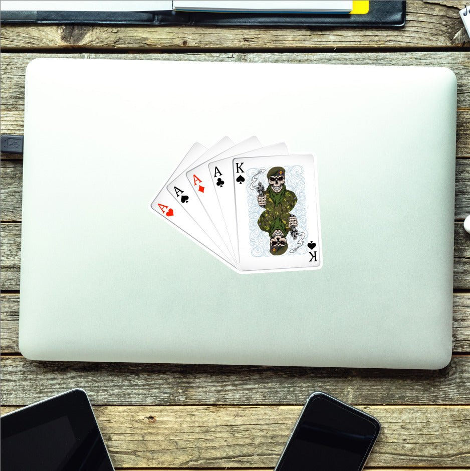 Grenadier Guards King & Aces Waterproof Vinyl Sticker/Decal 10cm redplume