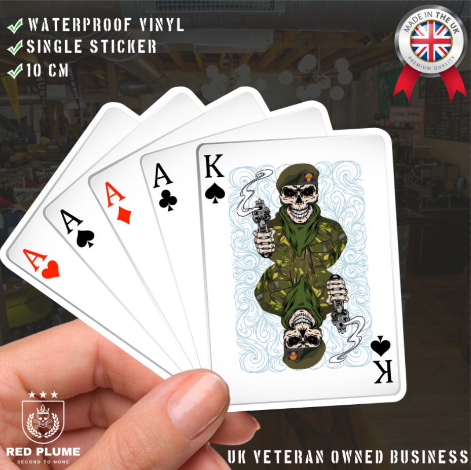 Grenadier Guards King & Aces Waterproof Vinyl Sticker/Decal 10cm redplume