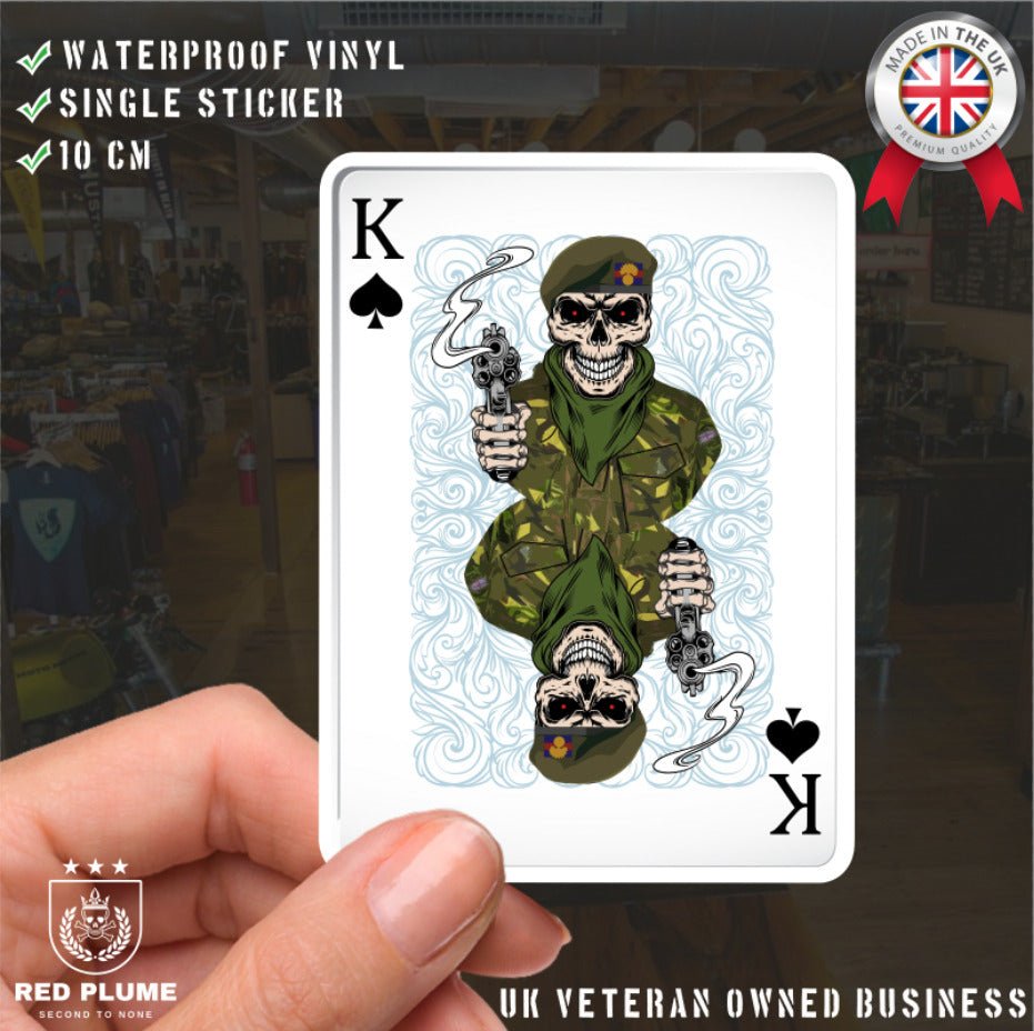 Grenadier Guards King of Spades Waterproof Vinyl Sticker/Decal 10cm redplume