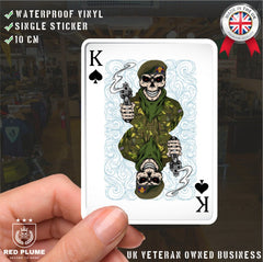 Grenadier Guards King of Spades Waterproof Vinyl Sticker/Decal 10cm redplume