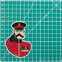 Grenadier Guards, Lord Kitchener Waterproof Vinyl Stickers, 10cm High redplume