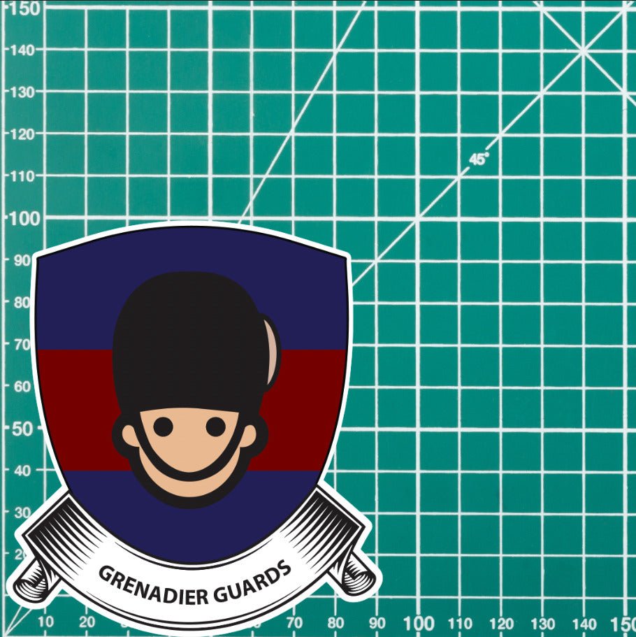 Grenadier Guards Shield Vinyl Sticker - 10cm - UV Laminated redplume
