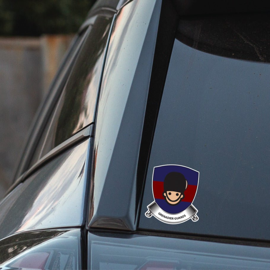 Grenadier Guards Shield Vinyl Sticker - 10cm - UV Laminated redplume