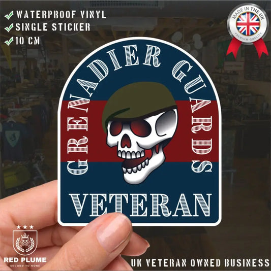 Grenadier Guards Sticker Old School Tattoo Style Veteran redplume