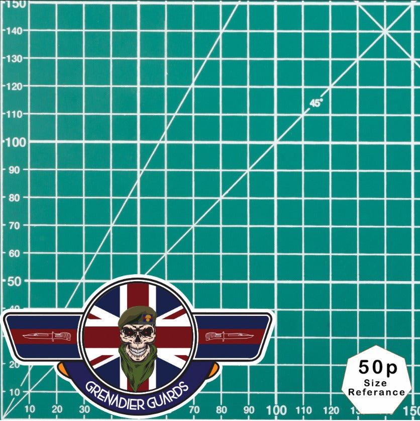 Grenadier Guards UV Laminated Vinyl Sticker - Wings redplume
