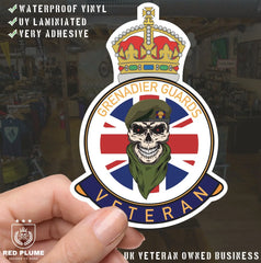 Grenadier Guards Veteran UV Laminated Lord Kitchener & Beret Decal redplume