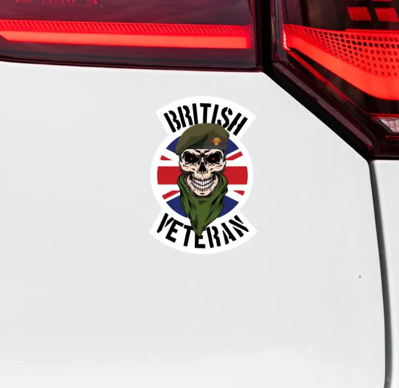 Grenadier Guards Veteran Waterproof Vinyl Decal/Sticker Skull and Union Jack redplume