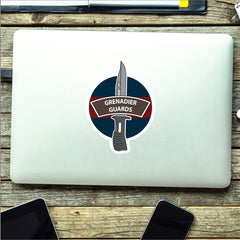 Grenadier Guards Vinyl Decal, TRF Colours & Bayonet Design - 10cm redplume