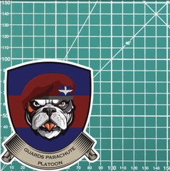 Guards Parachute Platoon TRF British Bulldog Vinyl Sticker - 10cm redplume