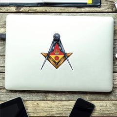 Hampshire Masonic Sticker Square & Compass Union Vinyl Decal redplume
