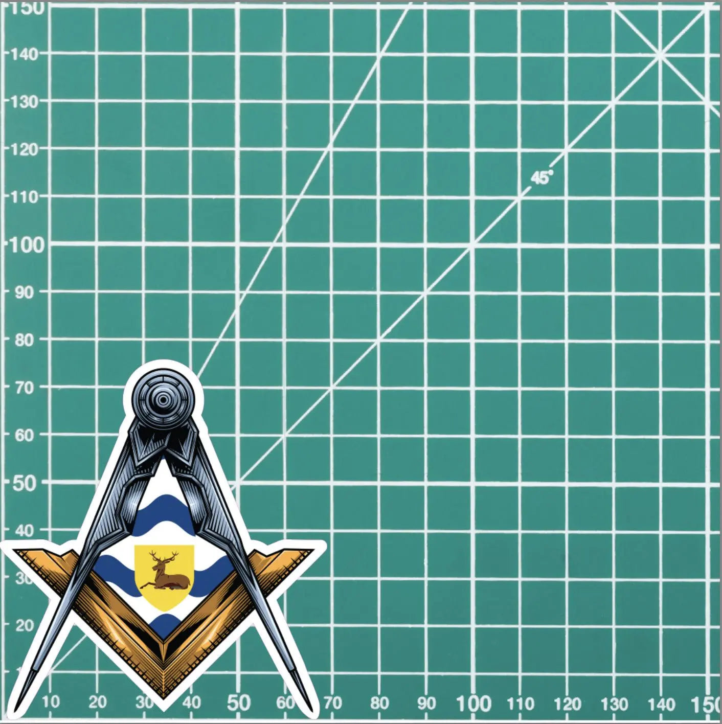 Hertfordshire Masonic Sticker Square & Compass Union Vinyl Decal redplume