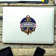 HMS Argyll Royal Navy Waterproof Vinyl Sticker redplume