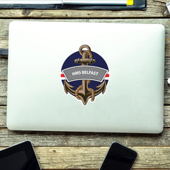 HMS Belfast Royal Navy Waterproof Vinyl Sticker redplume