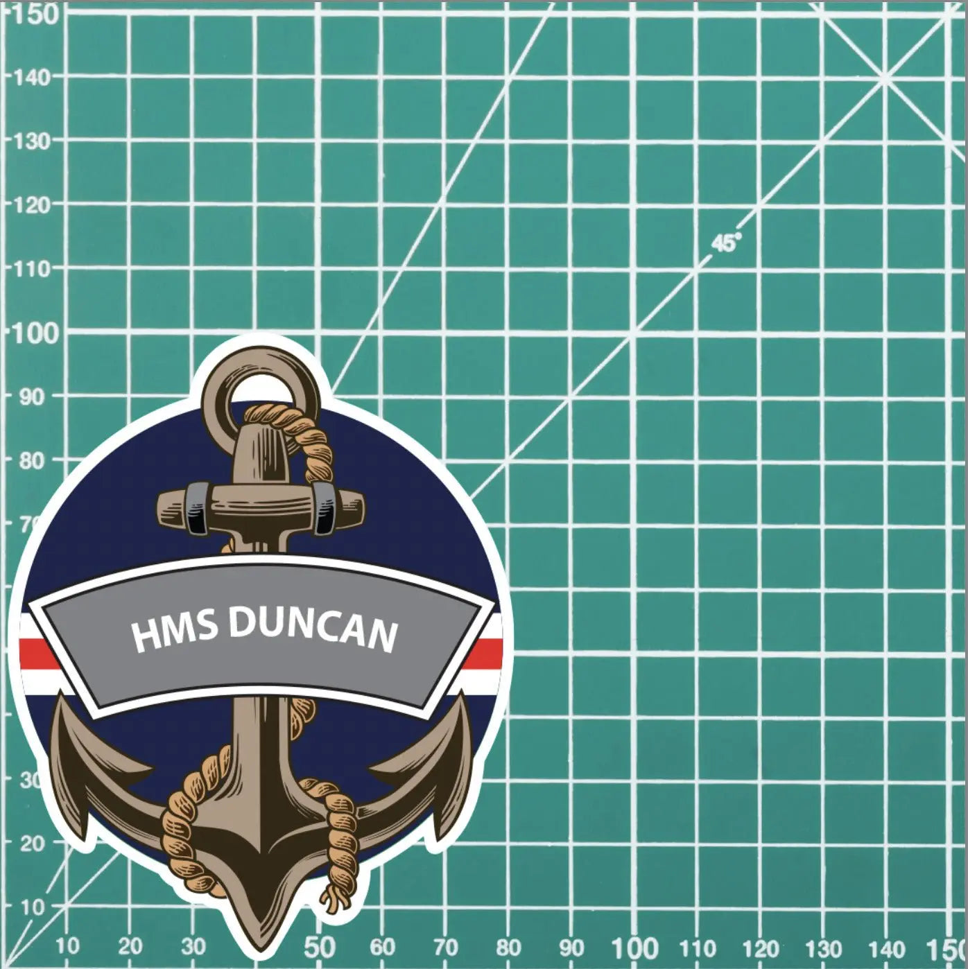 HMS Duncan Royal Navy Waterproof Vinyl Sticker redplume