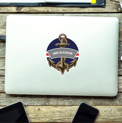 HMS GlasgowRoyal Navy Waterproof Vinyl Sticker redplume