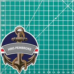 HMS Pembroke Royal Navy Waterproof Vinyl Sticker redplume