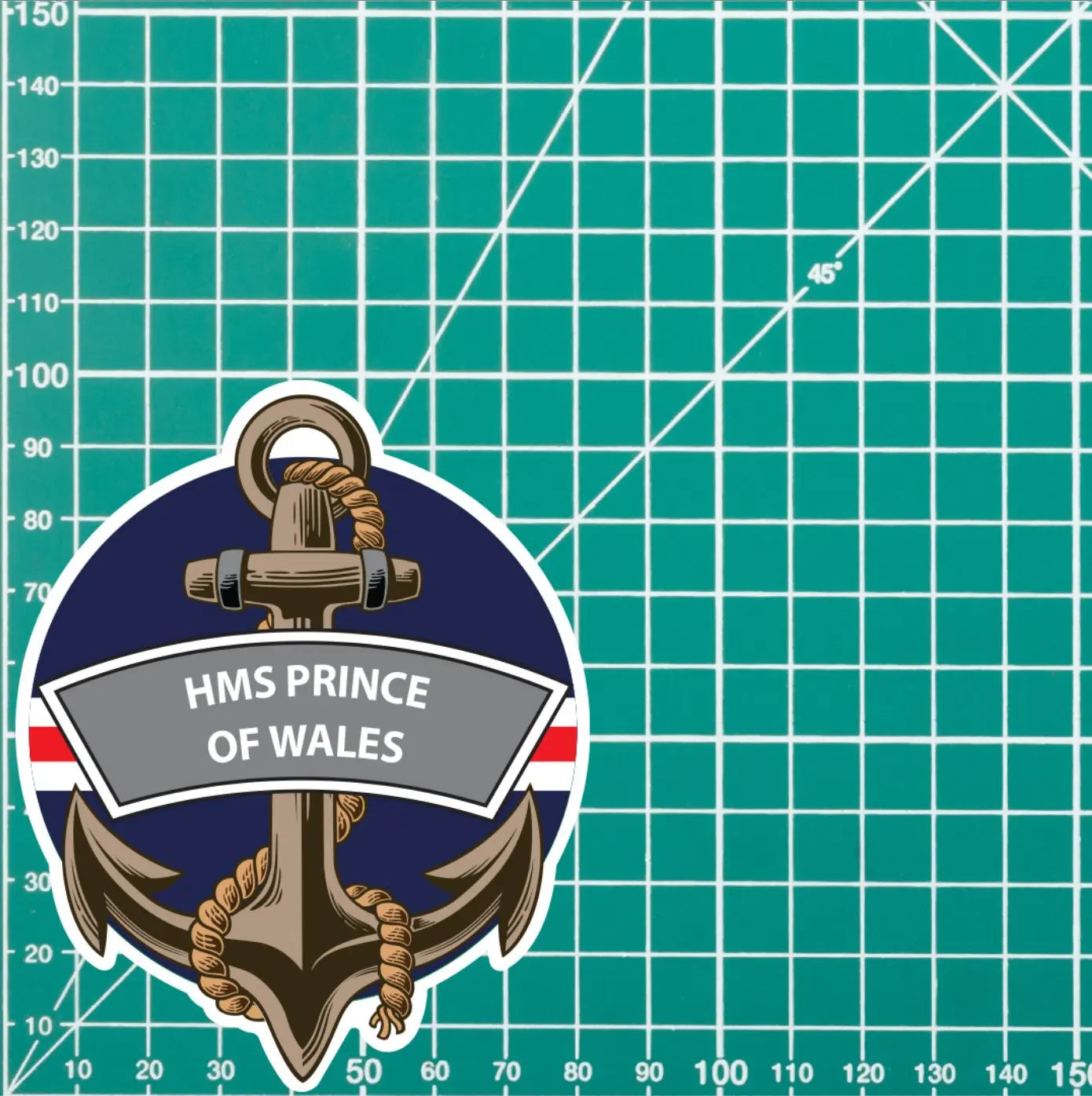 HMS Prince of Wales Royal Navy Waterproof Vinyl Sticker redplume