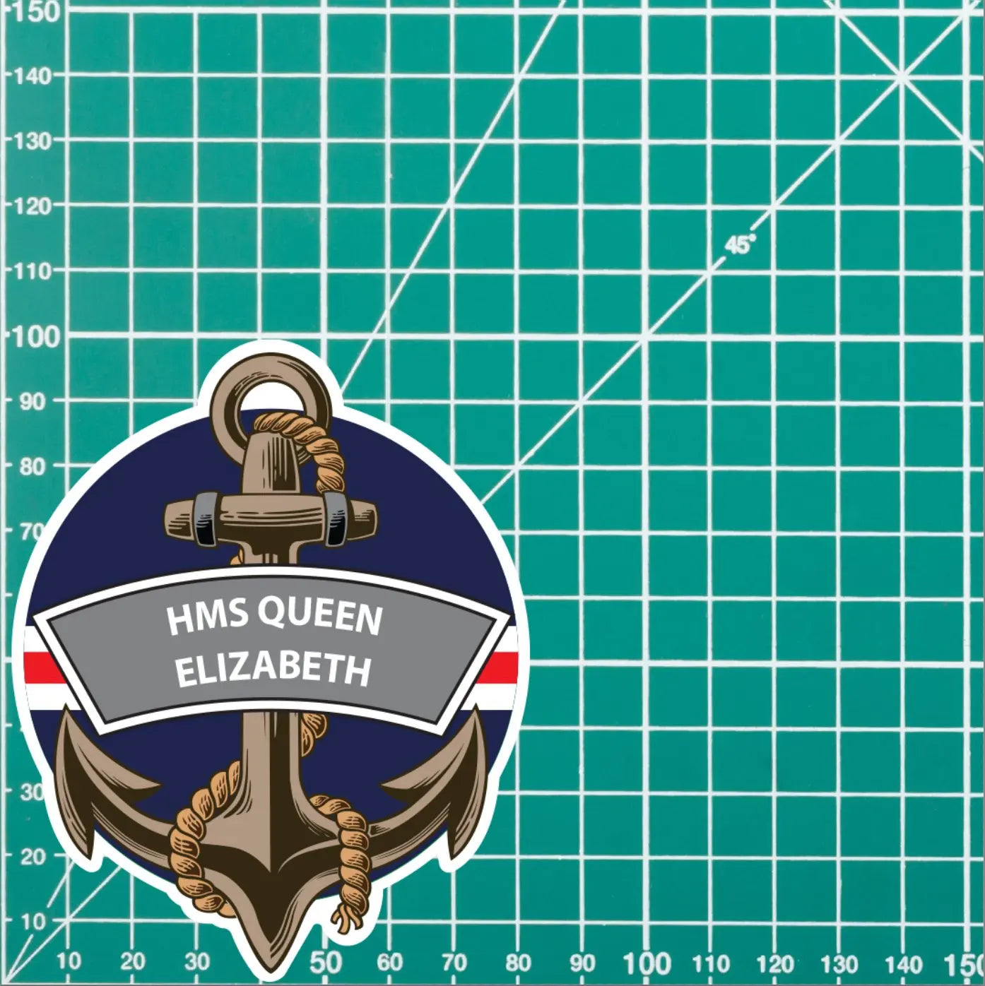 HMS Queen Elizabeth Royal Navy Waterproof Vinyl Sticker redplume