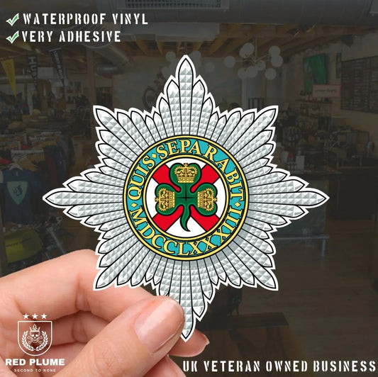 Irish Guards - 6 Best-Selling Waterproof Stickers bundle redplume