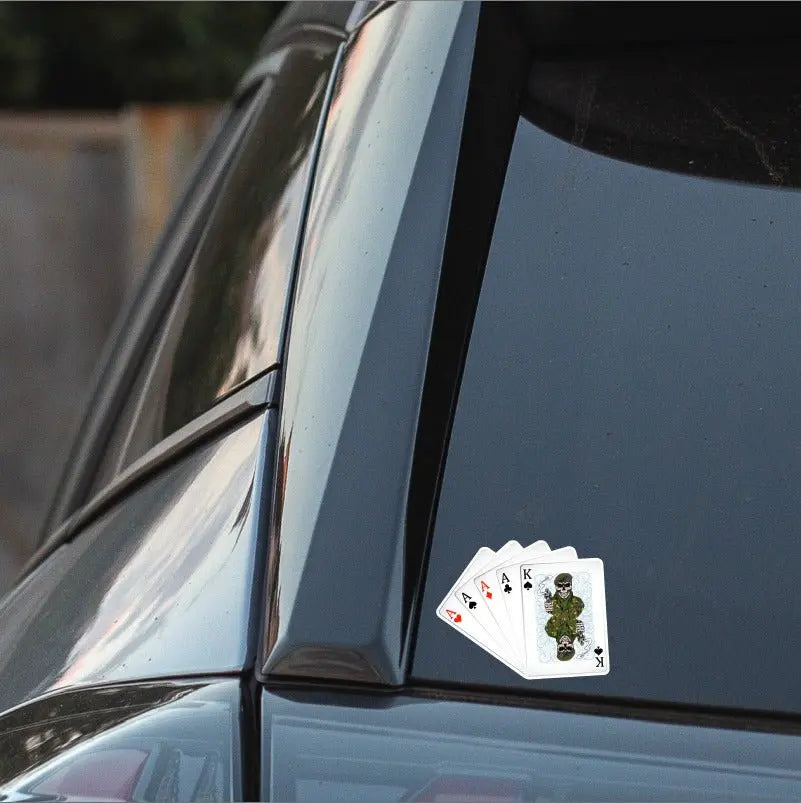 Irish Guards King & Aces Waterproof Vinyl Sticker/Decal 10cm redplume