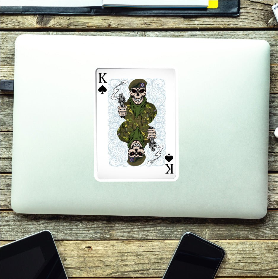 Irish Guards King of Spades Waterproof Vinyl Sticker/Decal 10cm redplume