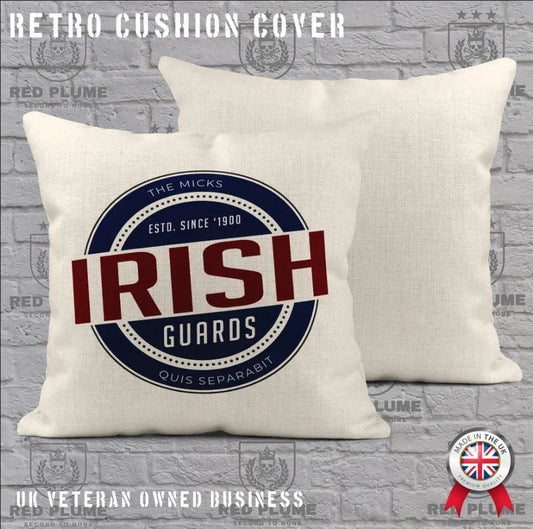 Irish Guards Retro Cushion Cover - Ideal Stocking Filler redplume
