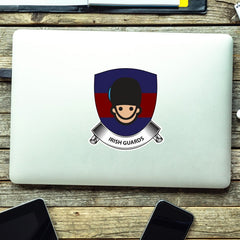 Irish Guards Shield Vinyl Sticker - 10cm - UV Laminated redplume