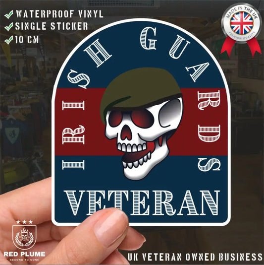 Irish Guards Stickers Old School Tattoo Style Veteran redplume