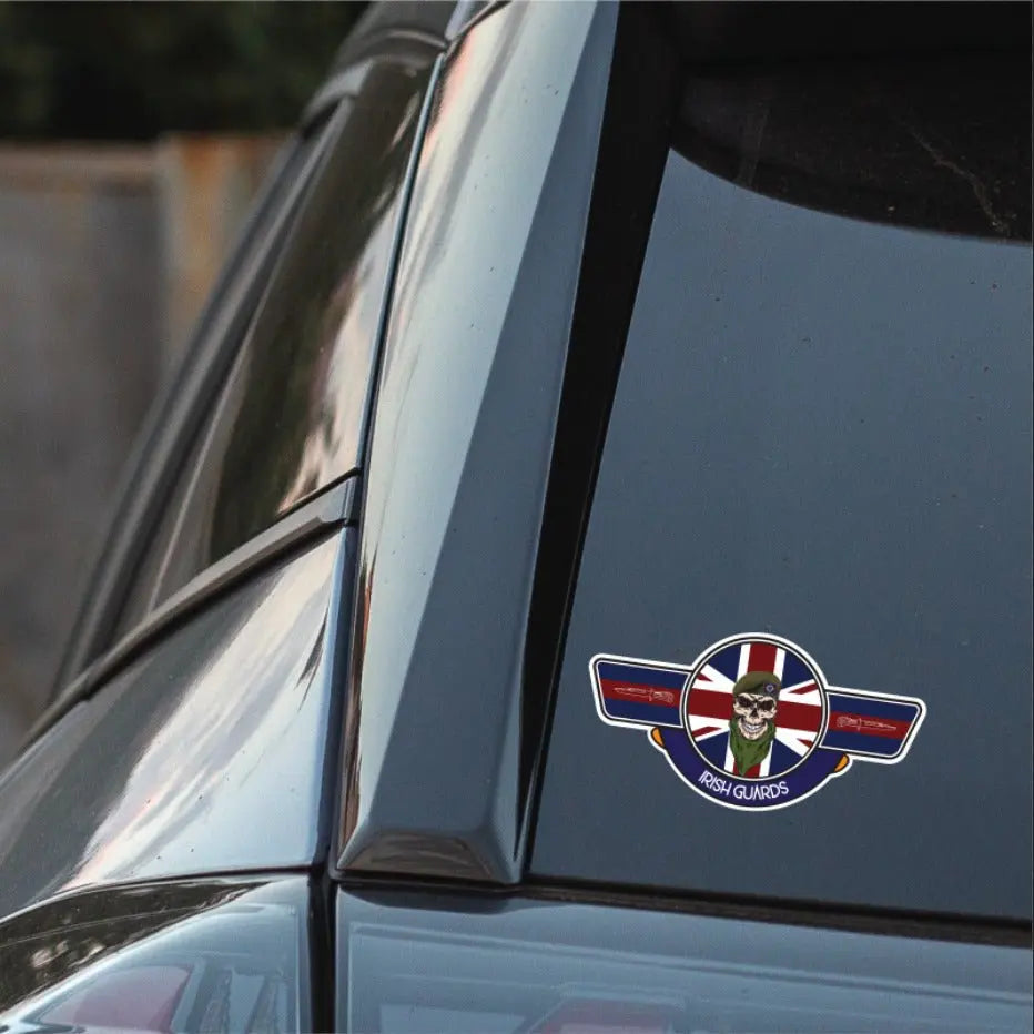 Irish Guards UV Laminated Vinyl Sticker - Wings redplume