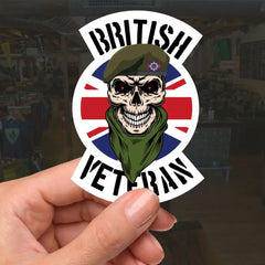 Irish Guards Veteran Waterproof Vinyl Decal/Sticker Skull and Union Jack redplume