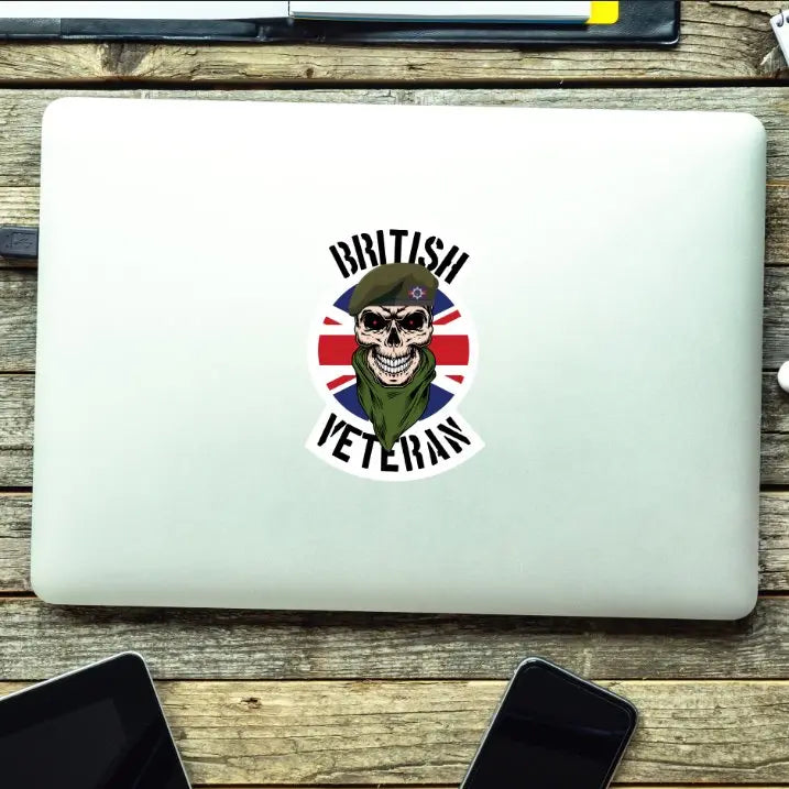 Irish Guards Veteran Waterproof Vinyl Decal/Sticker Skull and Union Jack redplume
