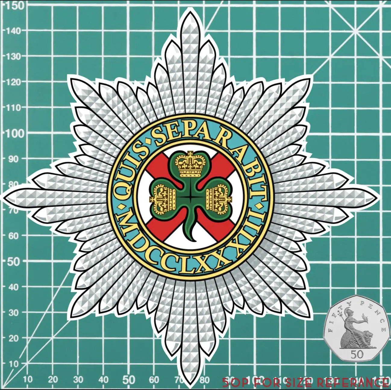 Irish Guards Waterproof Vinyl Stickers - Official MoD Reseller redplume