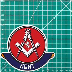 Kent Masonic Car Sticker | UV Laminated redplume
