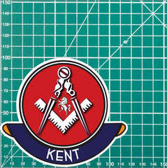 Kent Masonic Car Sticker | UV Laminated redplume
