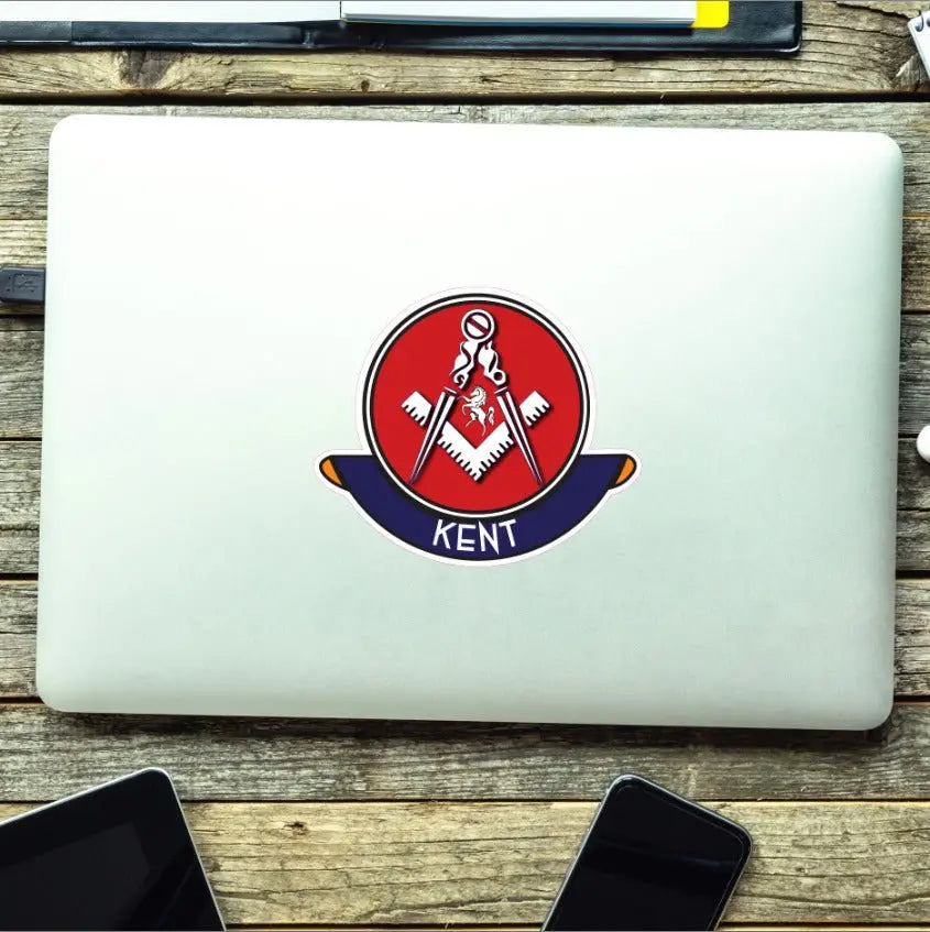 Kent Masonic Car Sticker | UV Laminated redplume