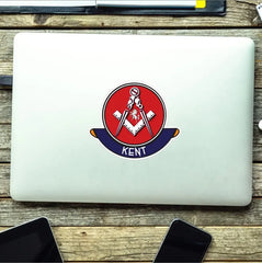 Kent Masonic Car Sticker | UV Laminated redplume