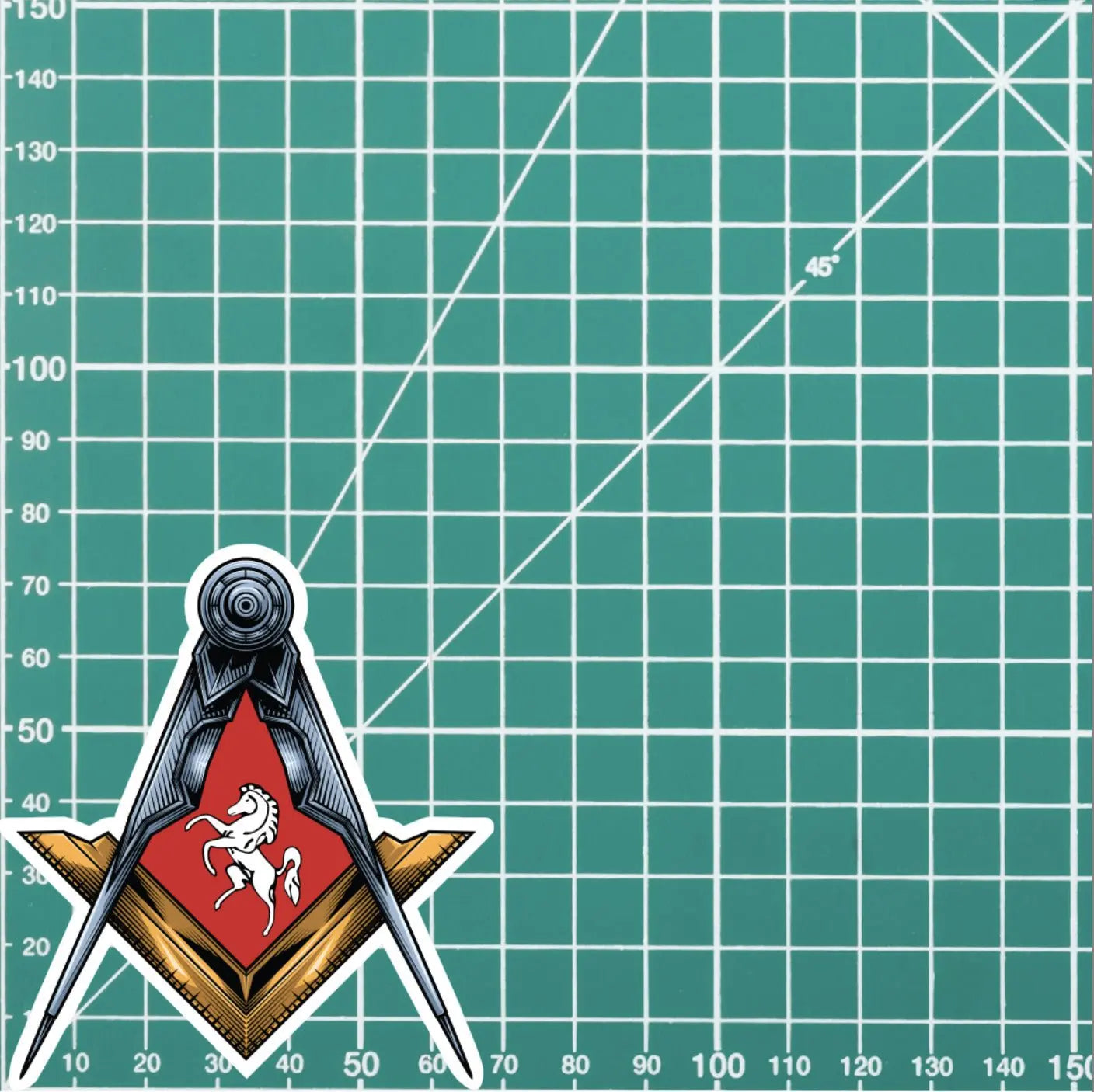 Kent Masonic Stickers Square & Compass Union Vinyl Decals redplume