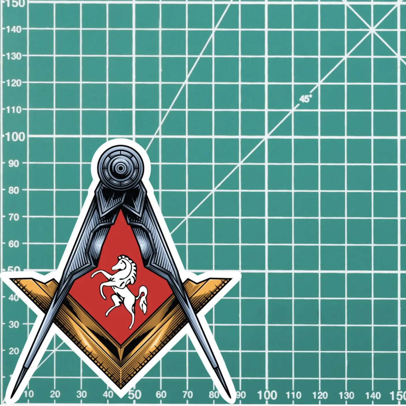 Kent Masonic Stickers Square & Compass Union Vinyl Decals redplume