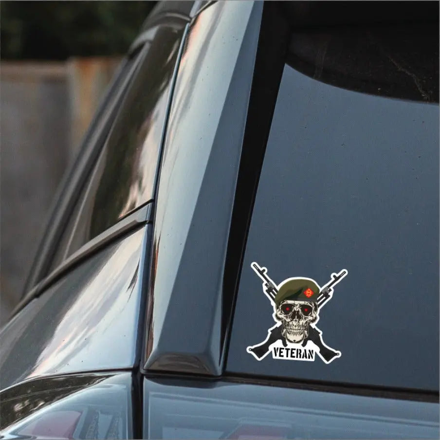King's Own Royal Border Regiment Crossed GPMG High-Quality Vinyl Sticker - 100mm redplume