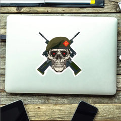 King's Own Royal Border Regiment High-Quality Vinyl Sticker - Crossed Rifles redplume
