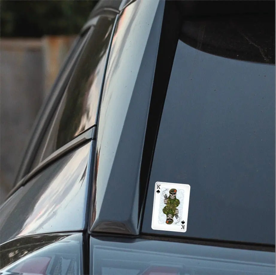 King's Own Royal Border Regiment King of Spades Waterproof Vinyl Sticker 10cm redplume